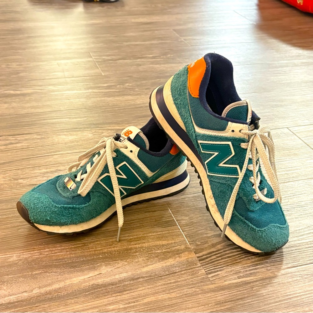 New Balance Navy and White Sneakers
